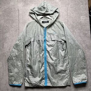 Cabane de Zucca Akira Onozuka Japan Silver Gray Nylon Hooded Windbreaker Small
